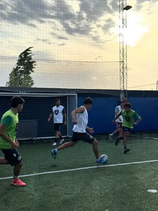 Partido de la escuelita en la cancha